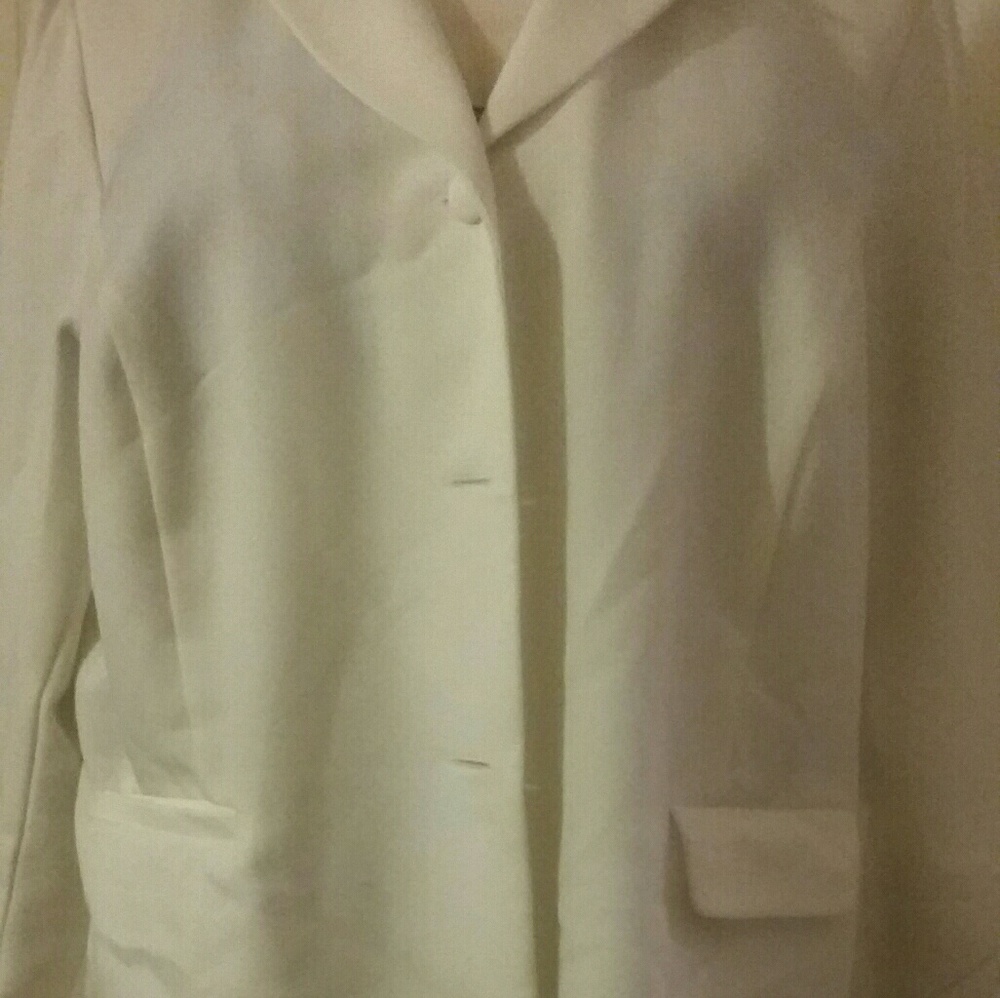 Two-piece white suit